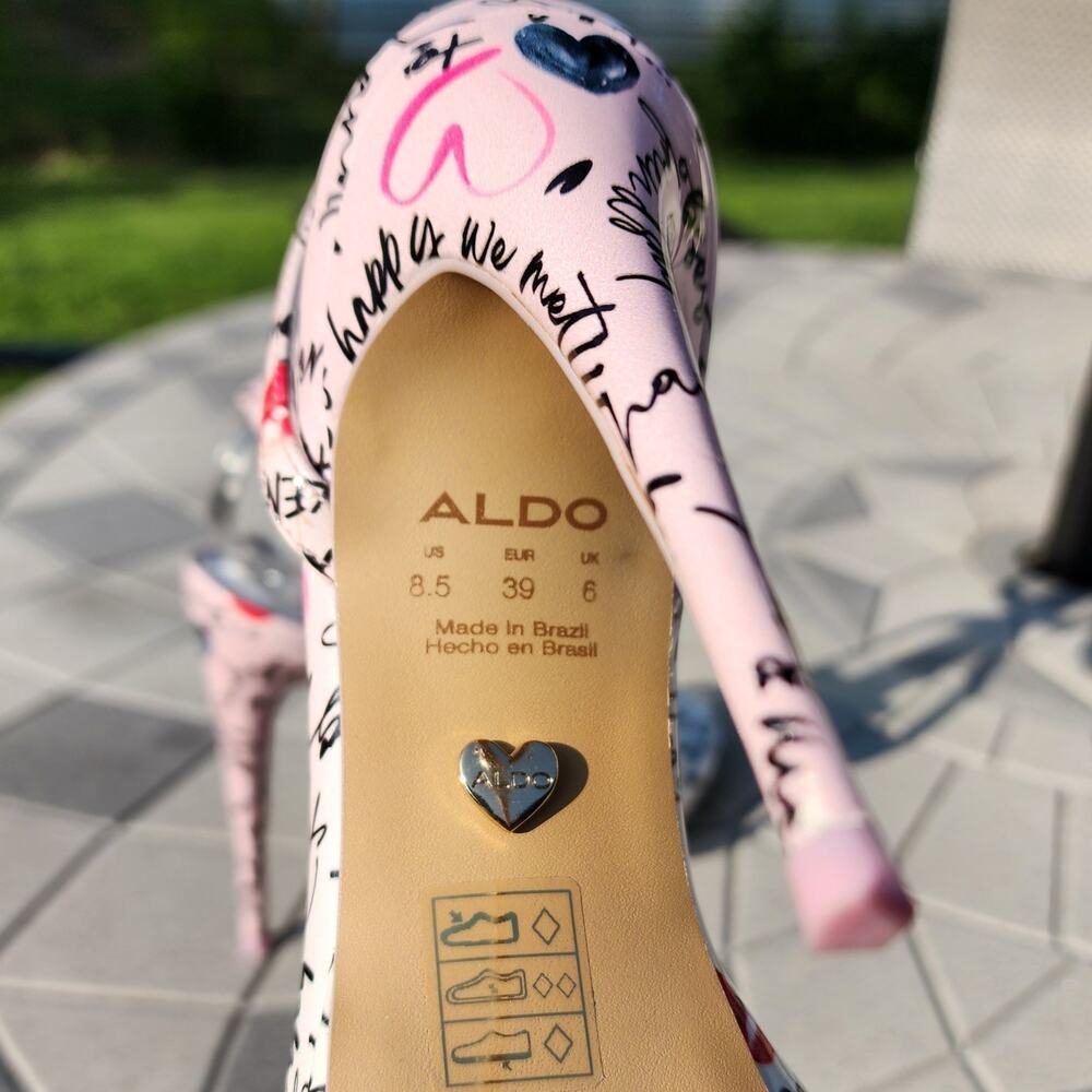 ALDO Kat Miscellaneous XOXO Faux Patent Leather Dress Sandals 8.5 - Picture 7 of 11